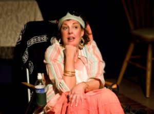 Susan Wefel as the title character in "Shirley Valentine" at Hedgerow Theatre. Photo by Rick Prieur